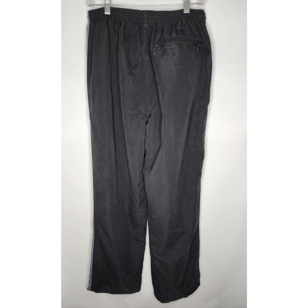 Champion Lined Track Pants Black Gray Zip Hems Drawstring Waist Men's Large - Picture 3 of 11